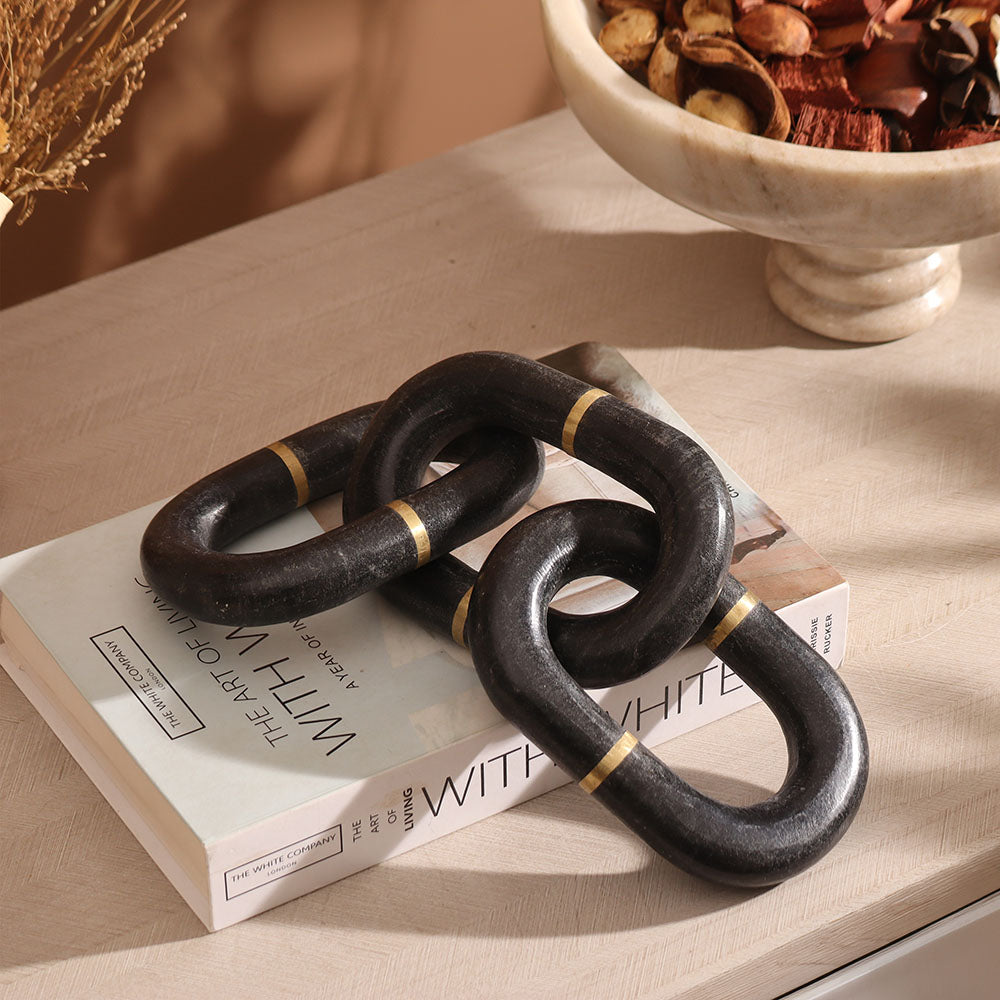 Fetters Marble Sculpture - Black Gold