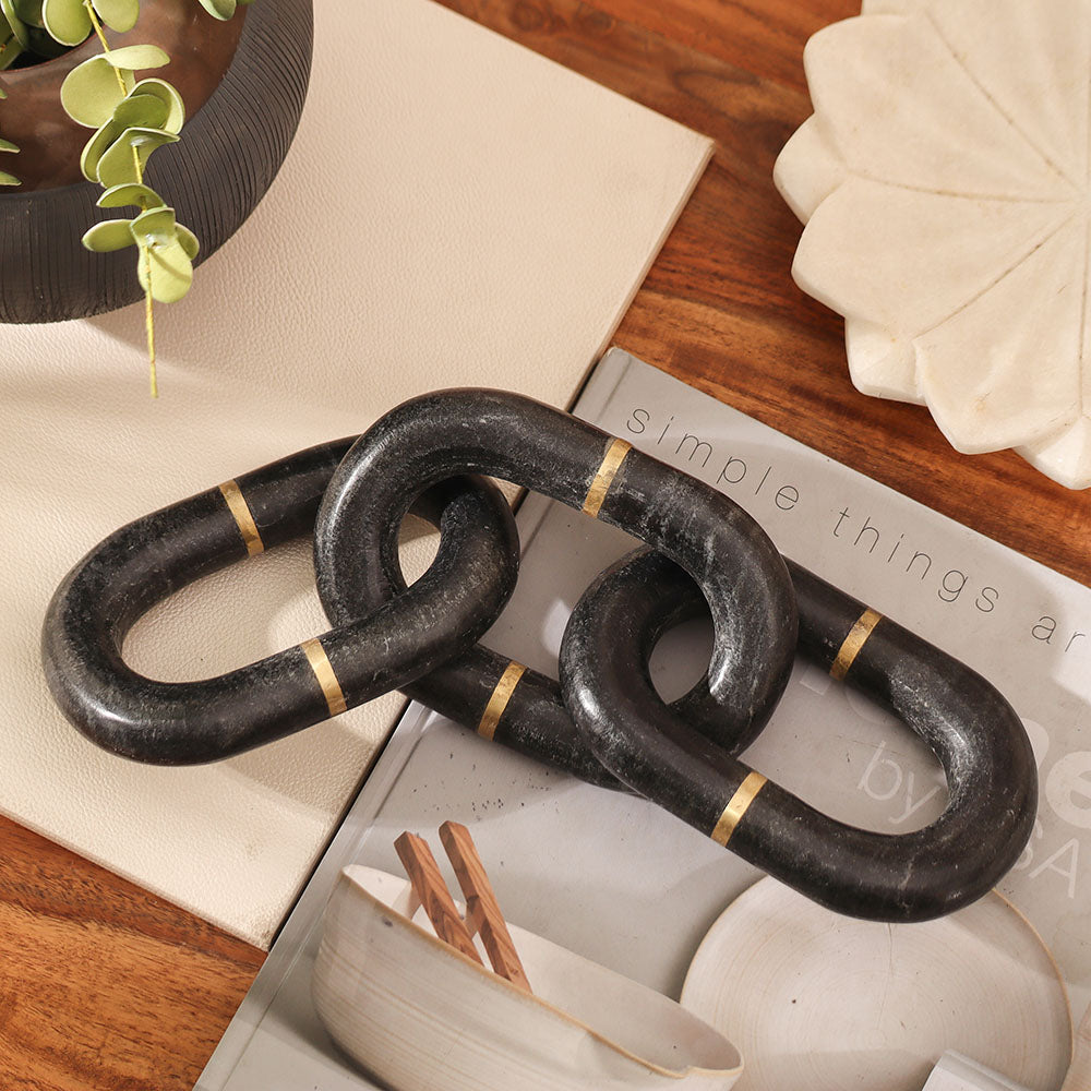Fetters Marble Sculpture - Black Gold