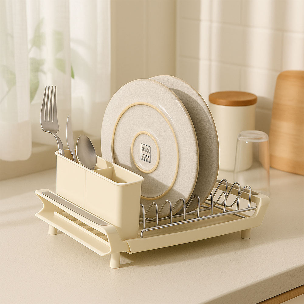 Fina Slim Expandable Dish Rack - Beige