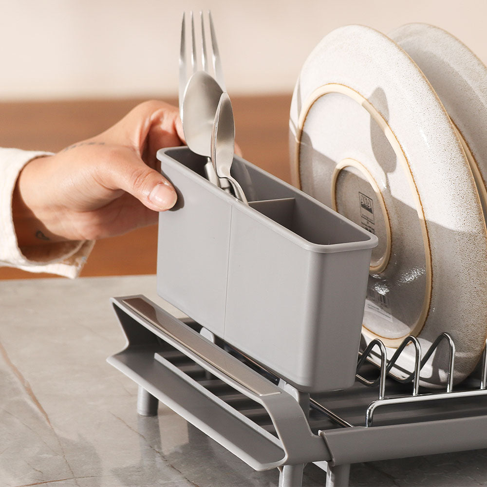 Fina Slim Expandable Dish Rack - Grey