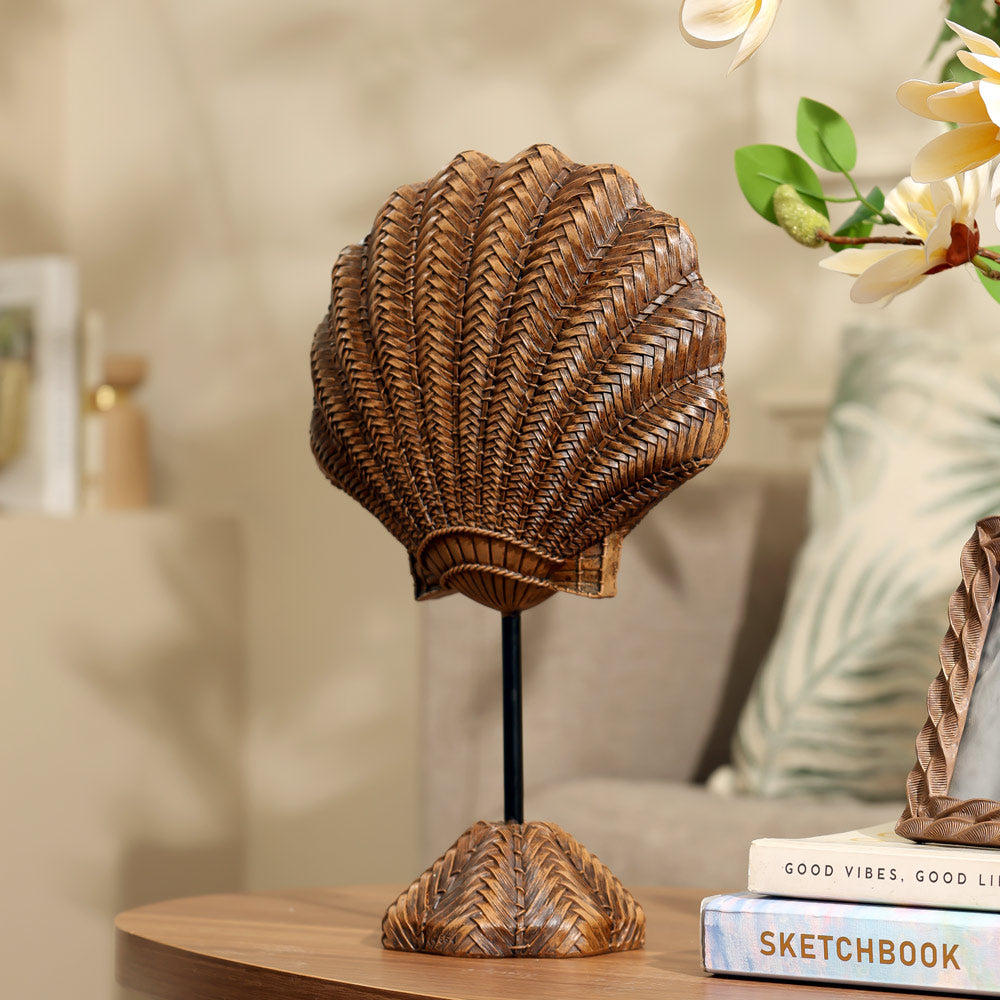 Finley Scallop Sculpture - Brown