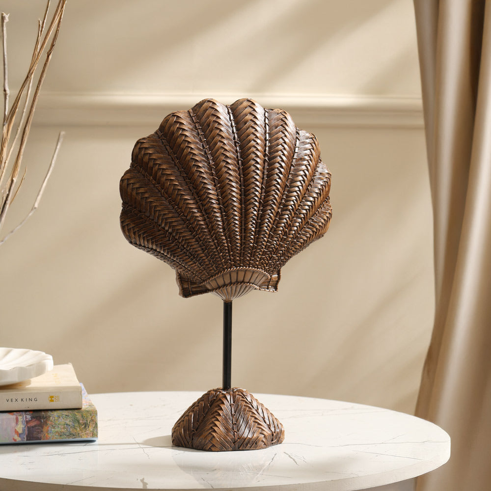Finley Scallop Sculpture - Brown
