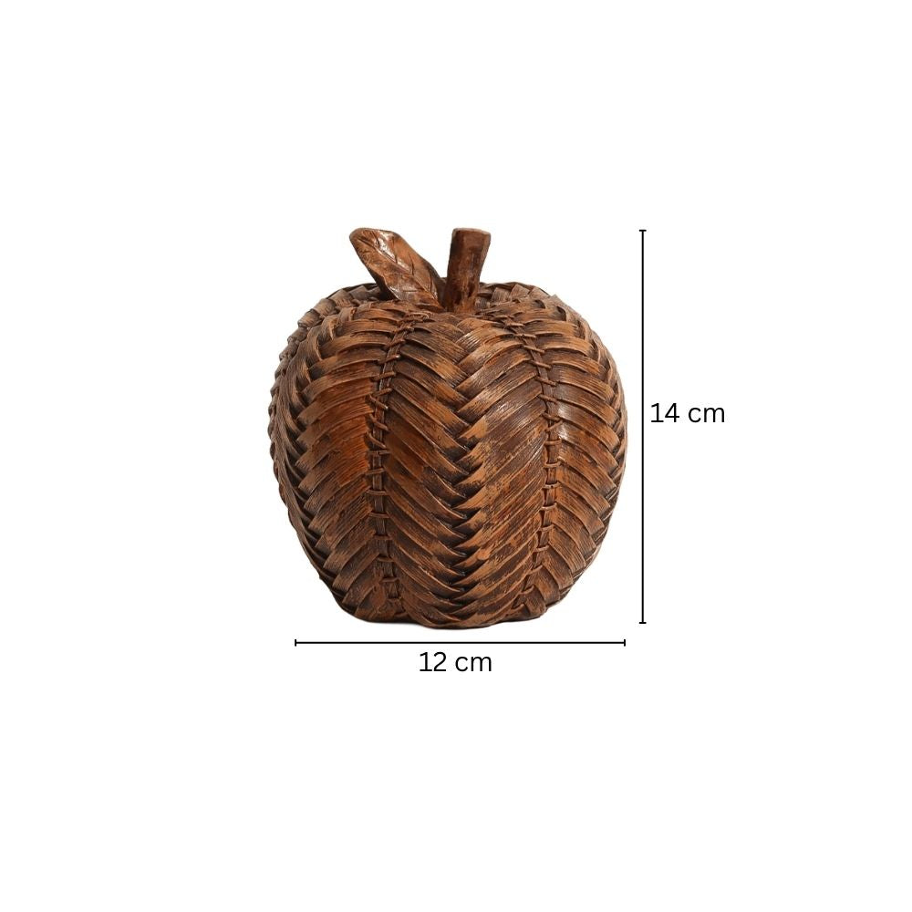Finley Apple Decorative Sculpture - Brown