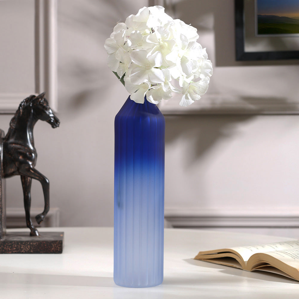 Botella Glass Vase Medium - Frosted Sapphire