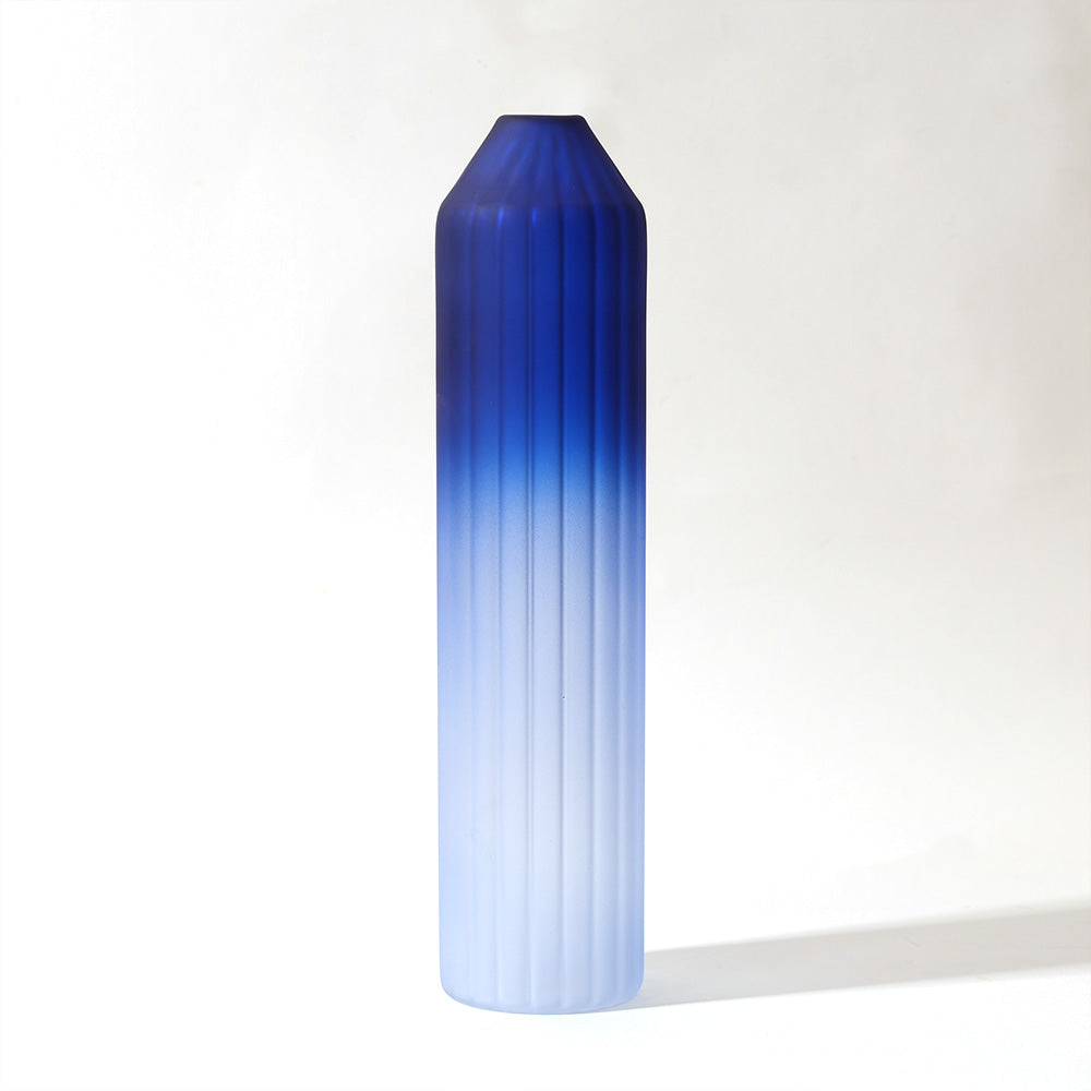 Botella Glass Vase Medium - Frosted Sapphire