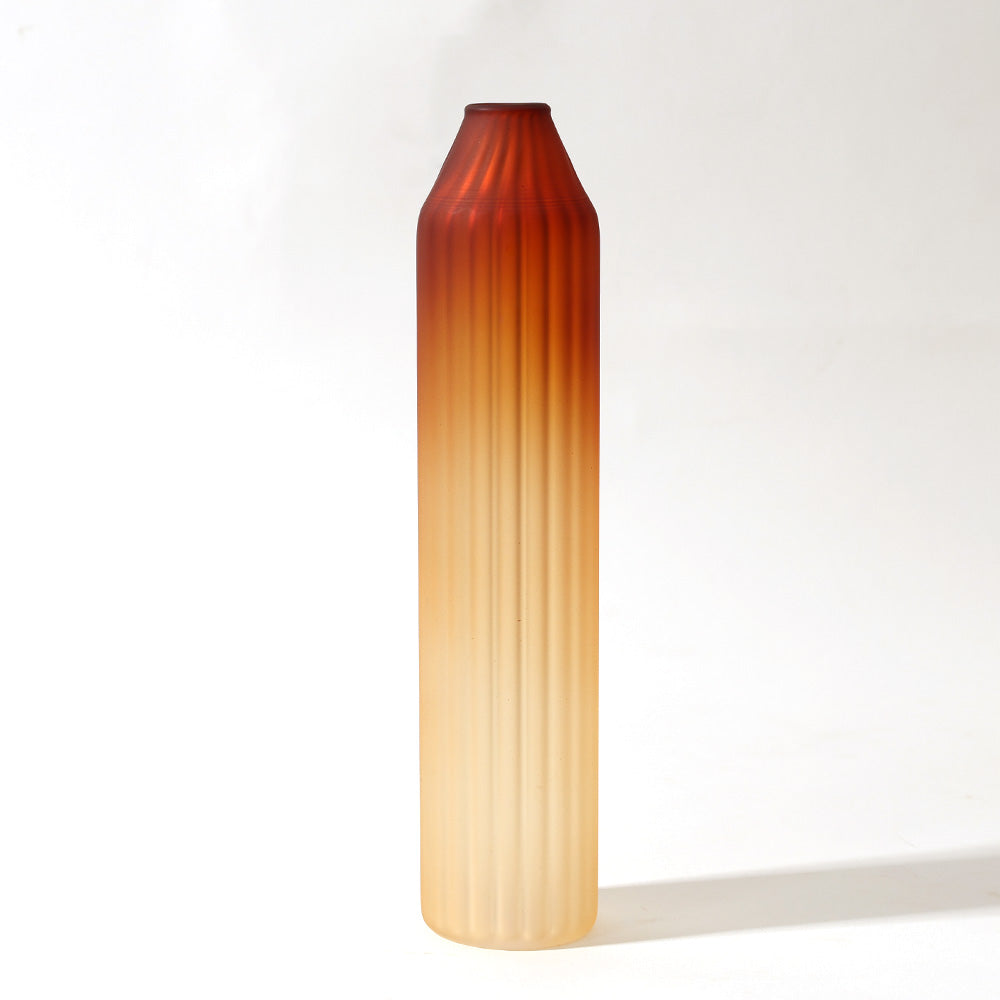 Botella Glass Vase Slim - Frosted Amber