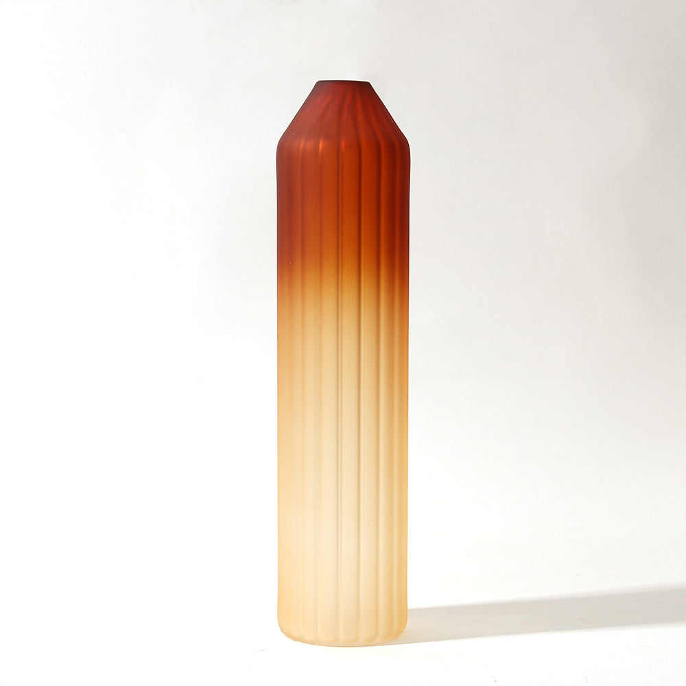 Botella Glass Vase Tall - Frosted Amber