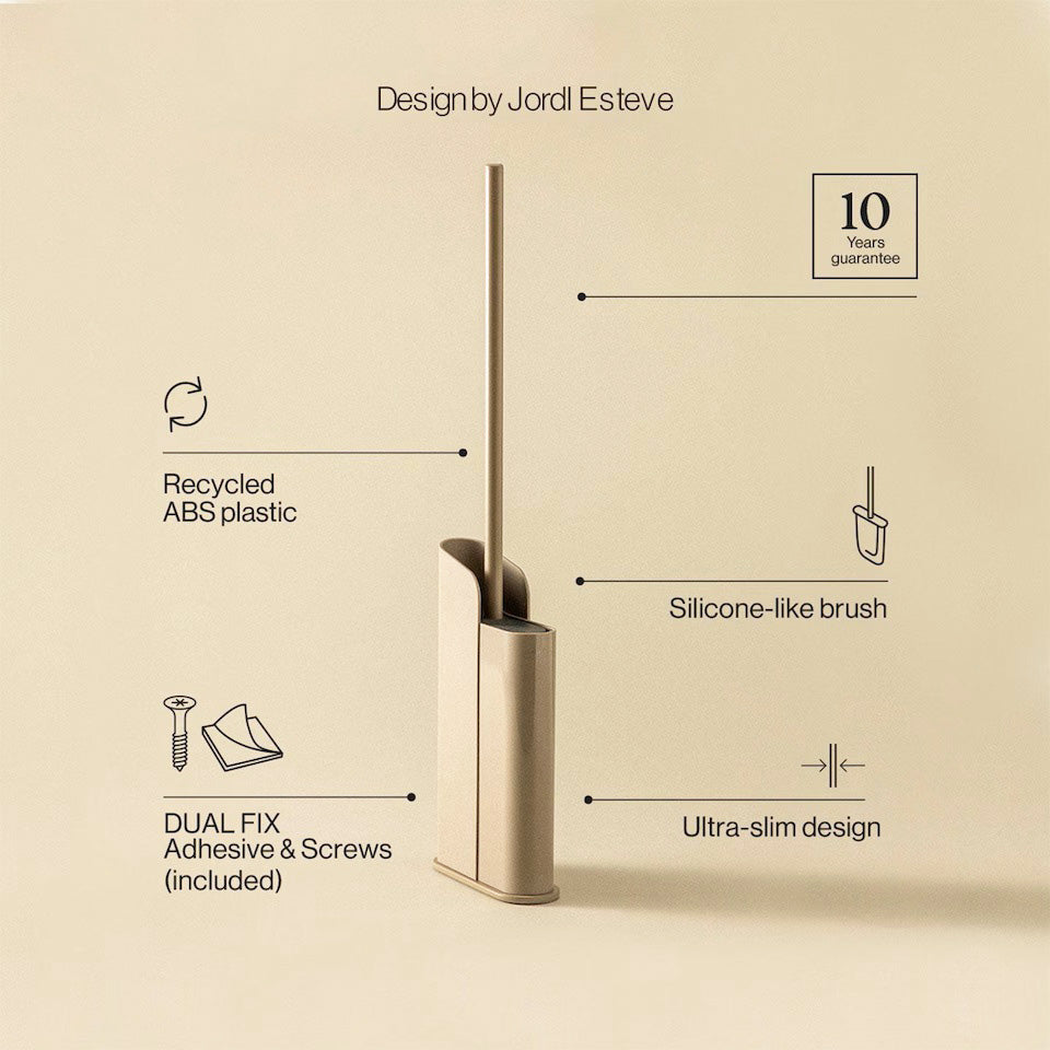 Flat Toilet Brush - Gold
