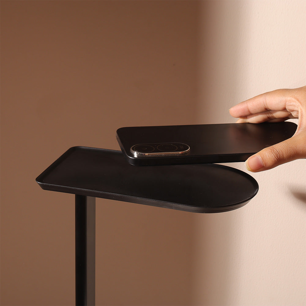 Flat Toilet Brush and Roll Holder - Matte Black