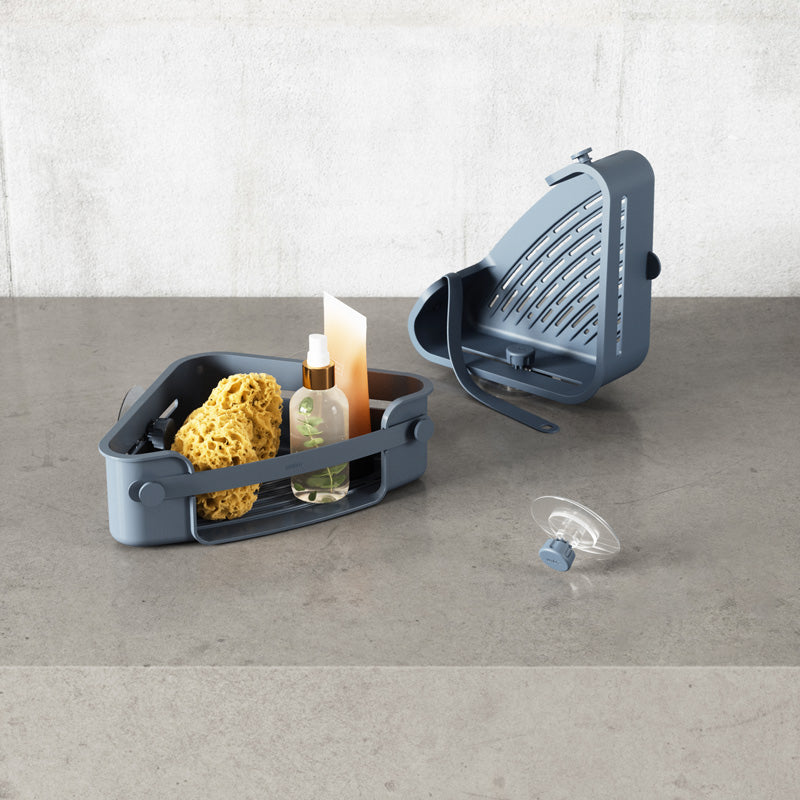 Flex Adhesive Corner Bin - Blue
