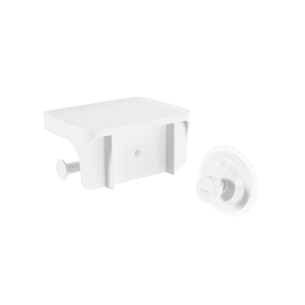 Flex Adhesive Toilet Paper Holder - White