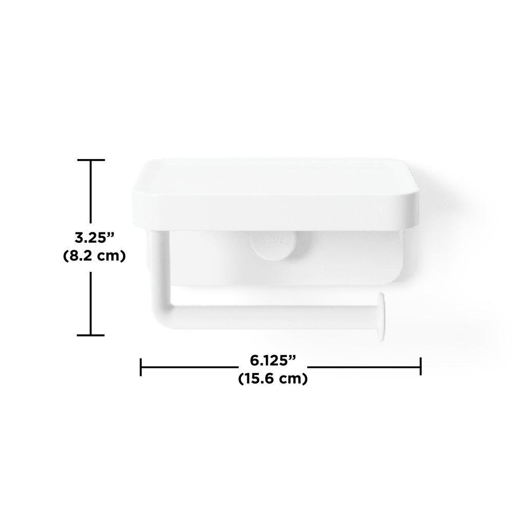 Flex Adhesive Toilet Paper Holder - White