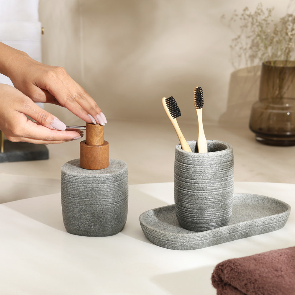 Flint 3-piece Bathroom Set - Stone Grey