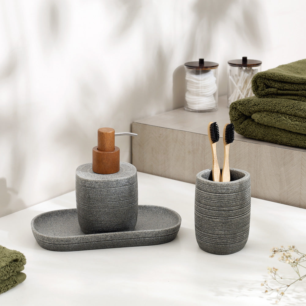 Flint 3-piece Bathroom Set - Stone Grey