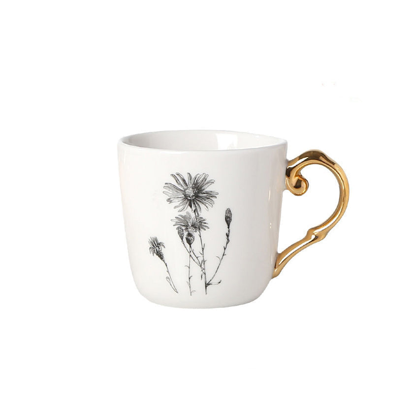 Flora Ceramic Mug White - Daisy