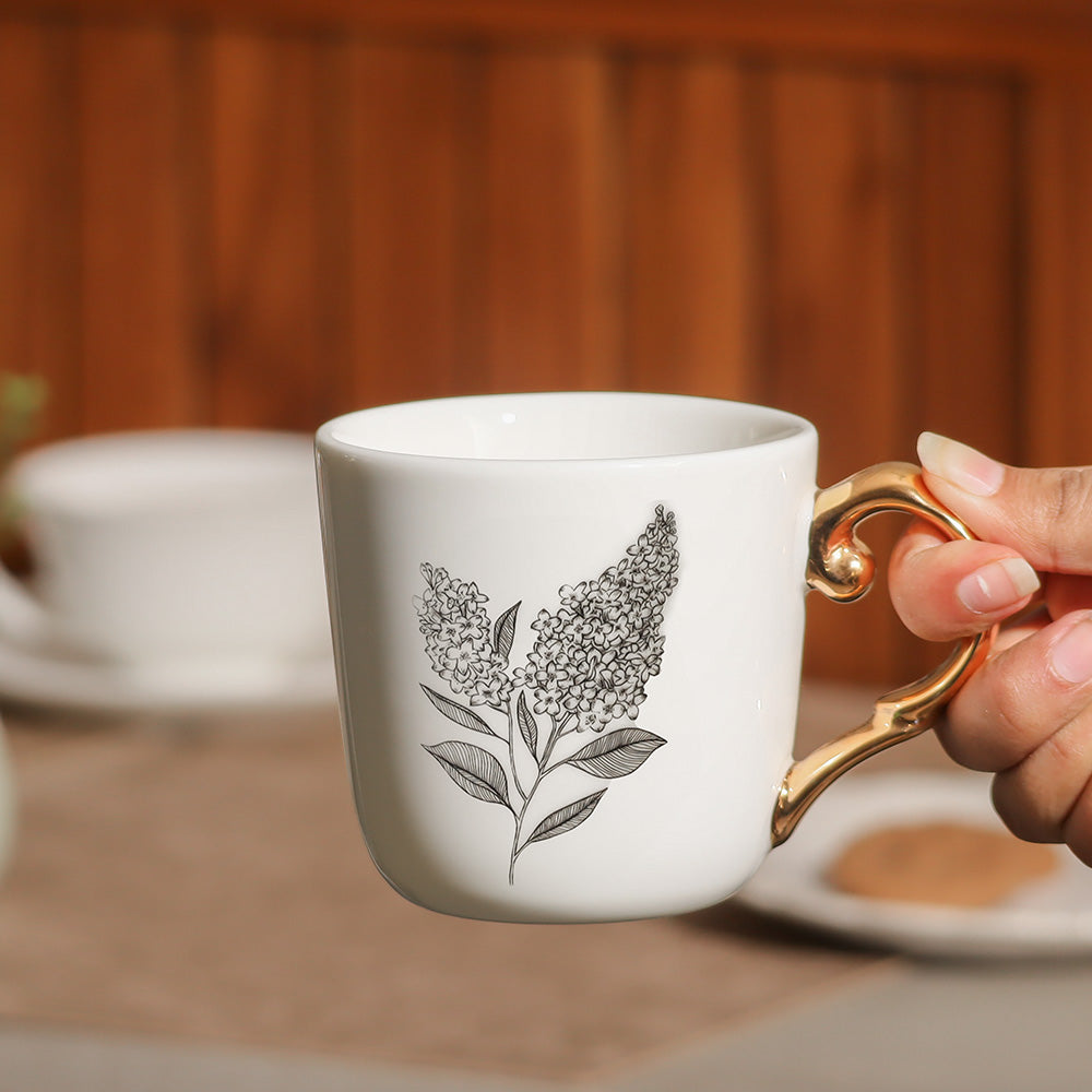 Flora Ceramic Mug 2-piece Gift Set - Lilac