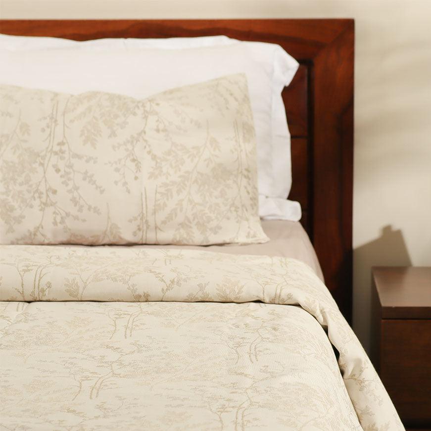 Floret Duvet Cover and Pillow Shams Set - Beige