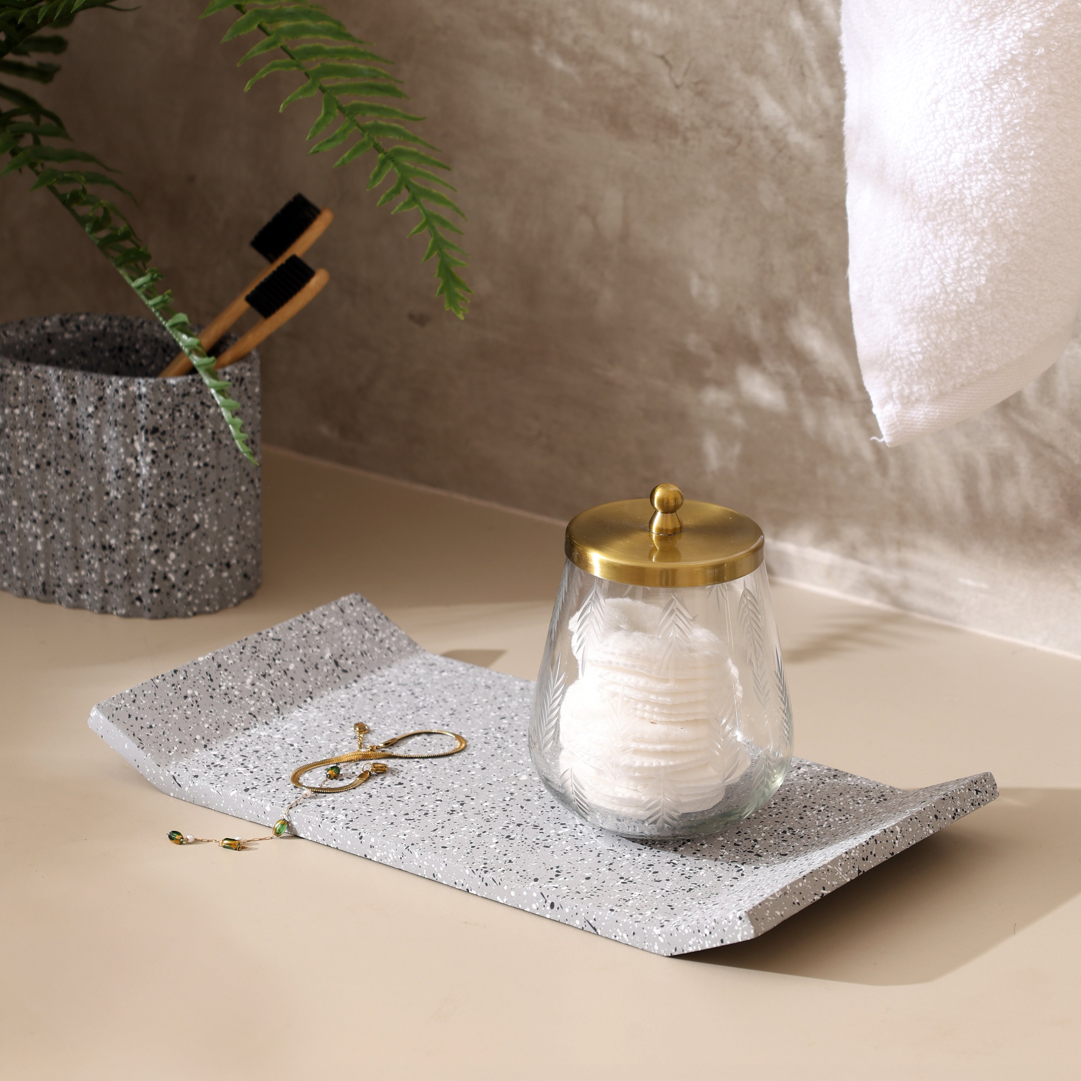 Flow Valet Tray - Speckled Grey