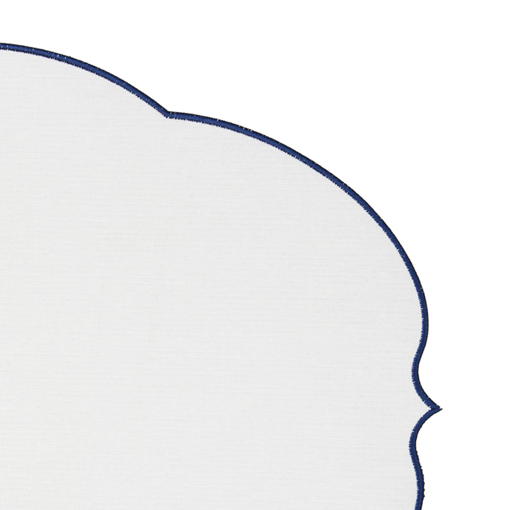 Floral Reversible Mats, Set of 6 - White