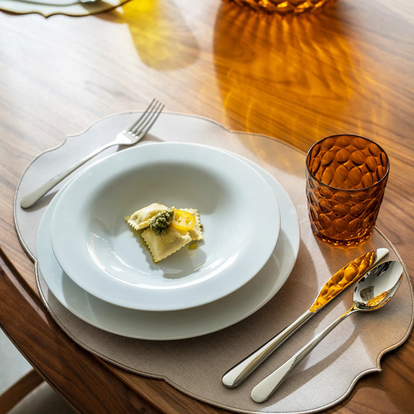 Floral Reversible Mats, Set of 6 - White