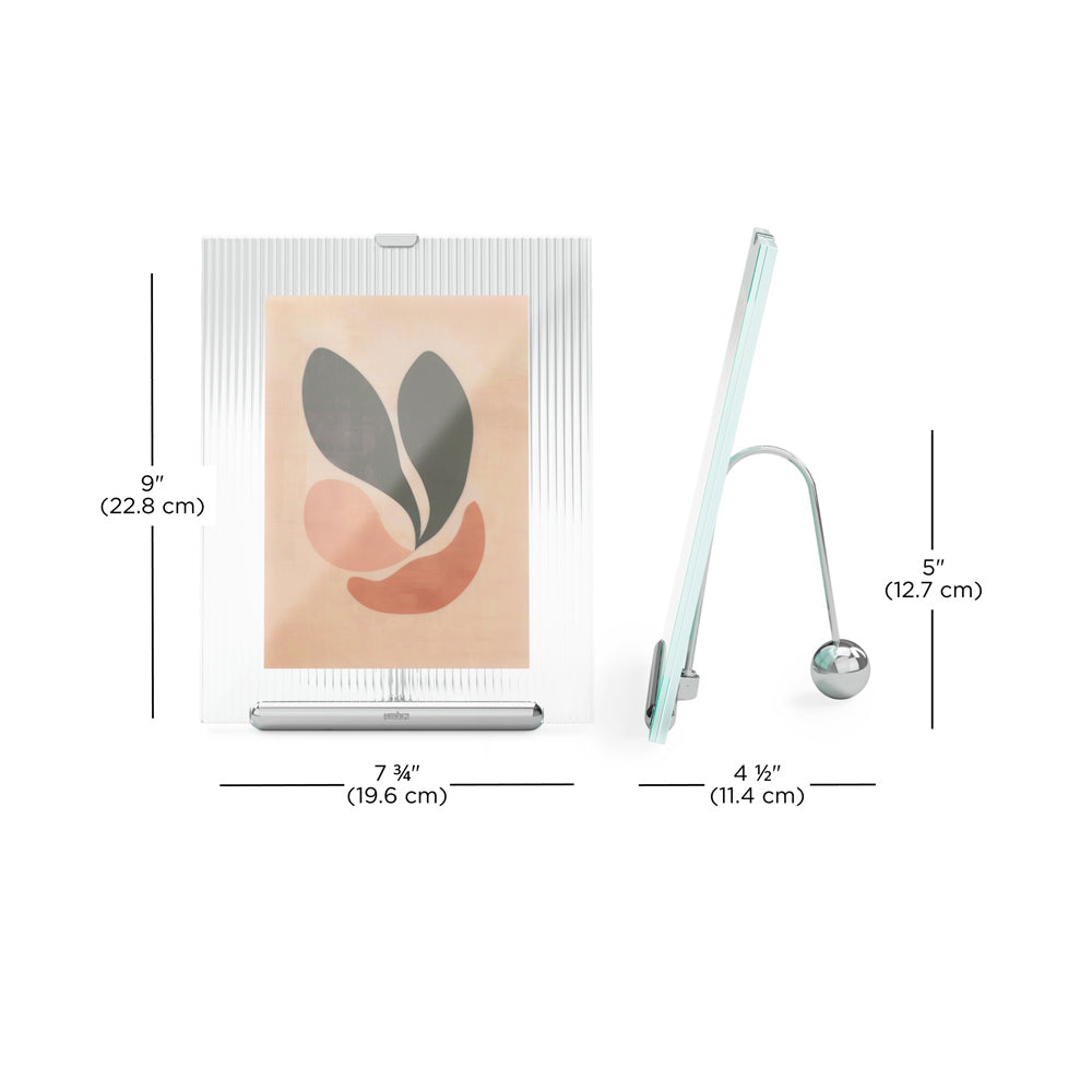 Flute Photo Frame Large - Chrome
