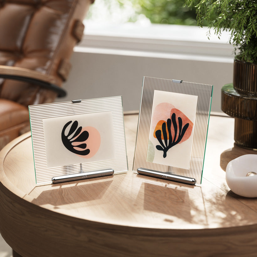 Flute Photo Frame Medium - Chrome