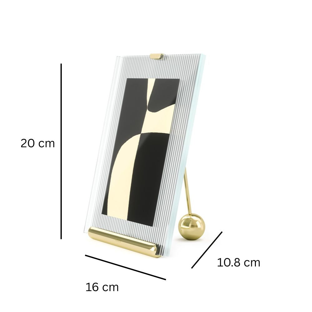 Flute Photo Frame Medium - Brass