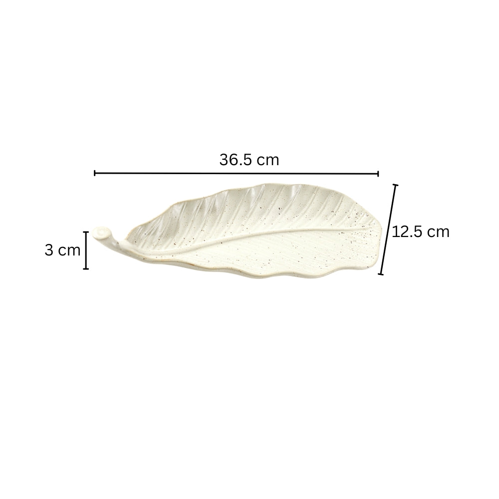 Folie Serving Platter - Speckled White