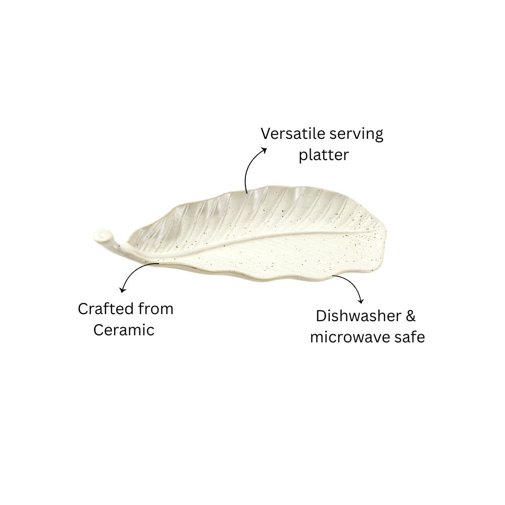 Folie Serving Platter - Speckled White