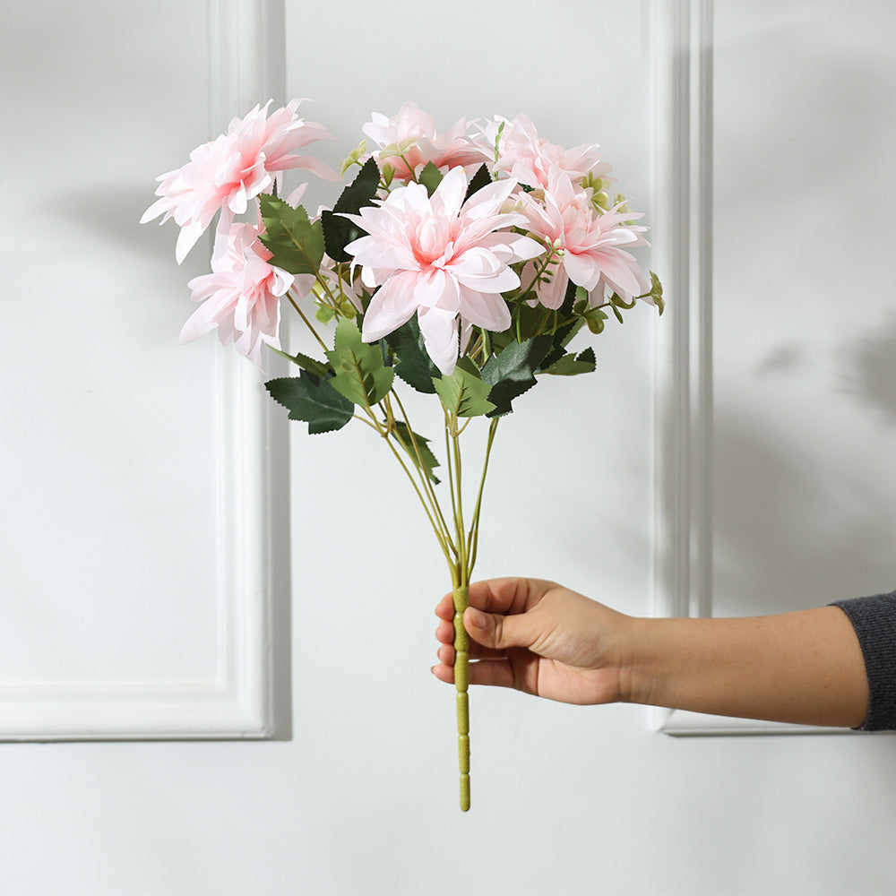 Formal Dahlias Faux Stem - Light Pink