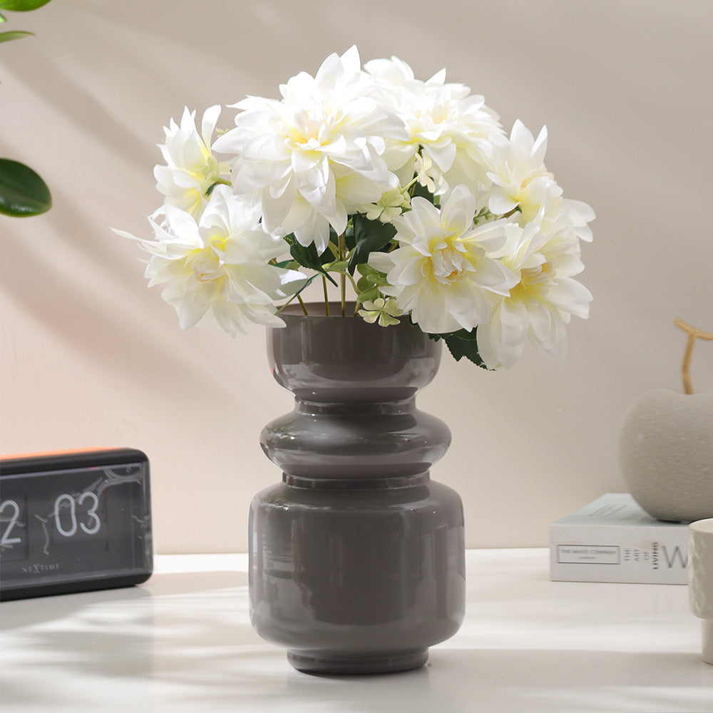 Formal Dahlias Faux Stem - Ivory