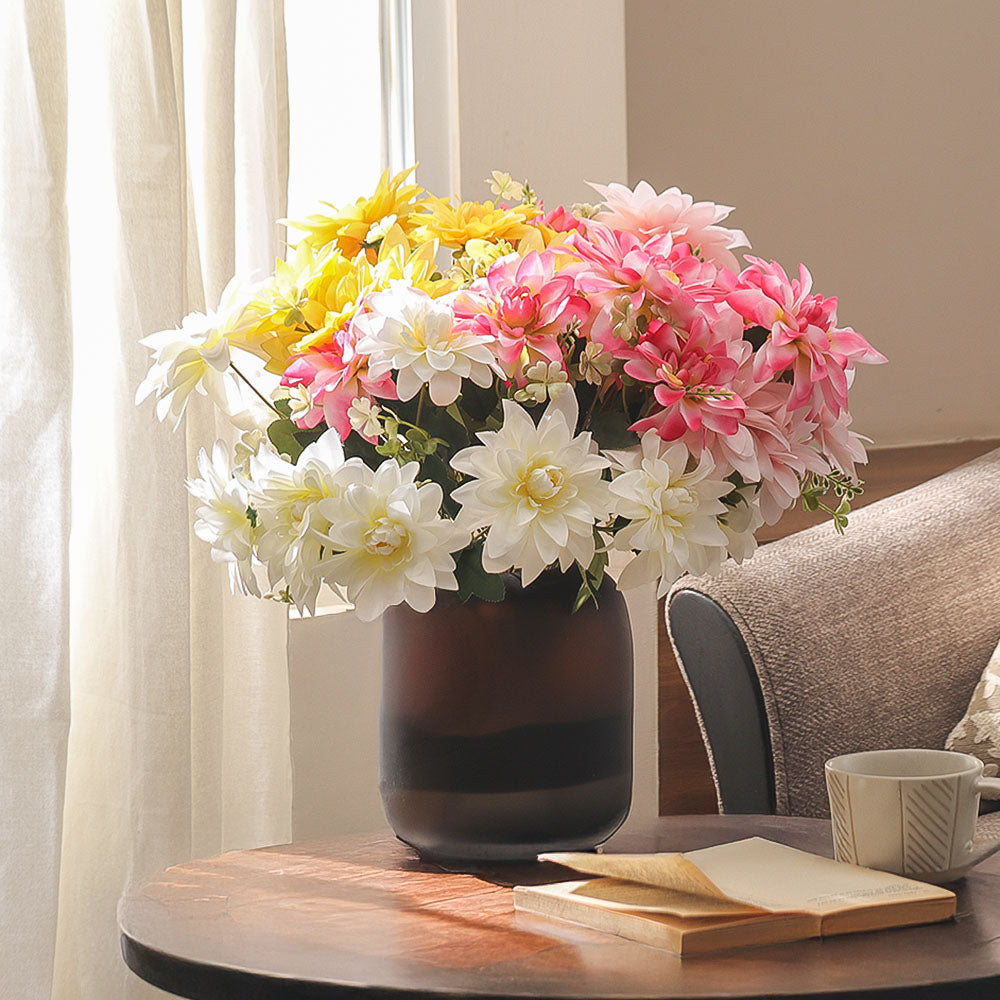 Formal Dahlias Faux Stem - Ivory