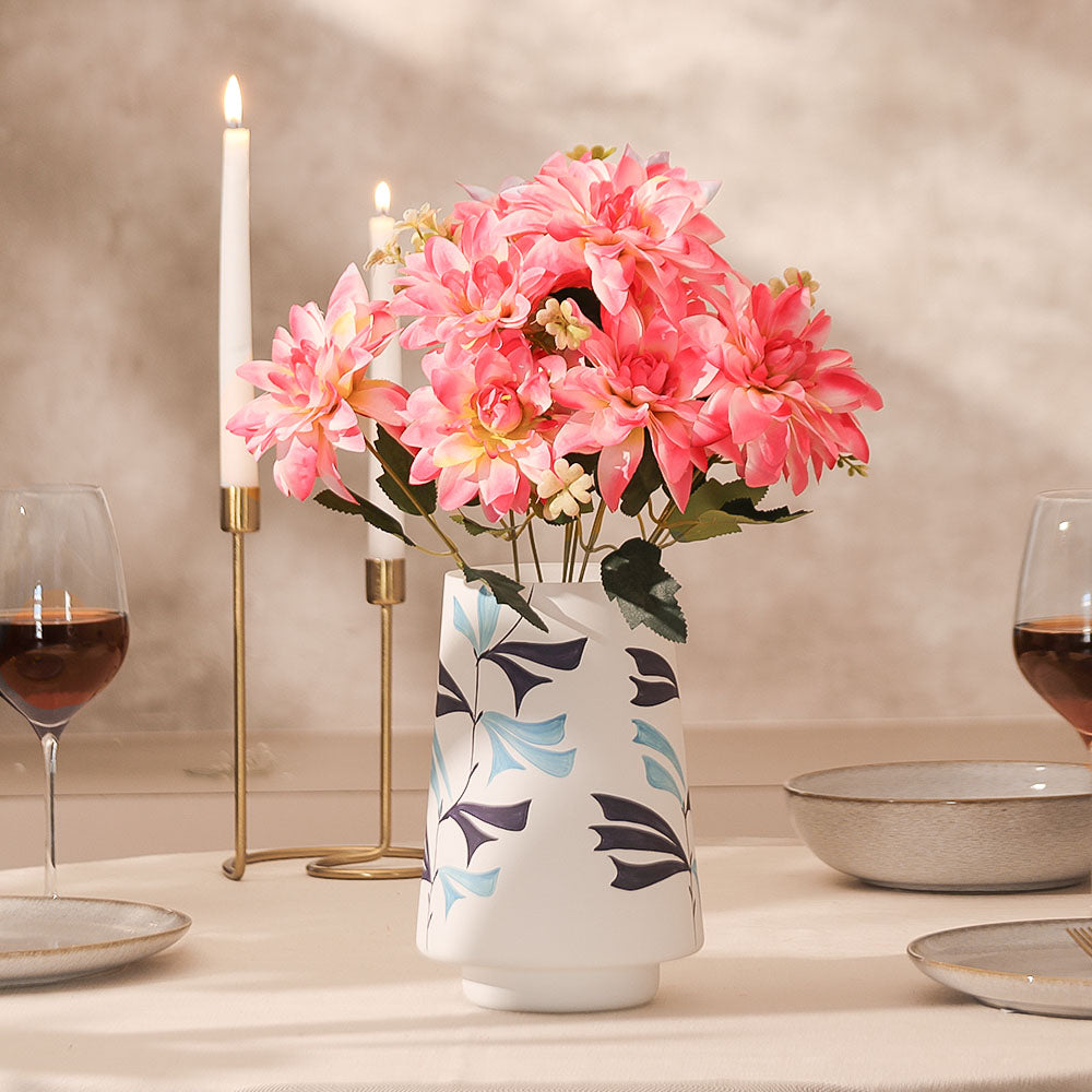 Formal Dahlias Faux Stem - Pink Sunrise