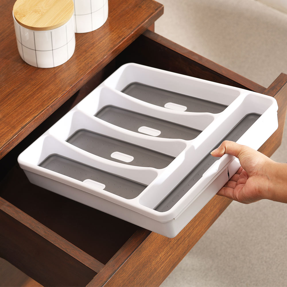 Frais Expandable Cutlery Tray - White Grey