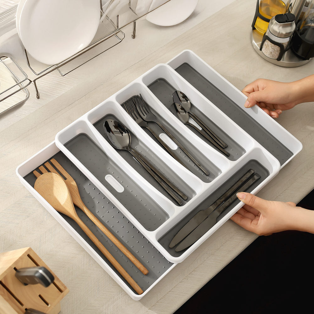 Frais Expandable Cutlery Tray - White Grey
