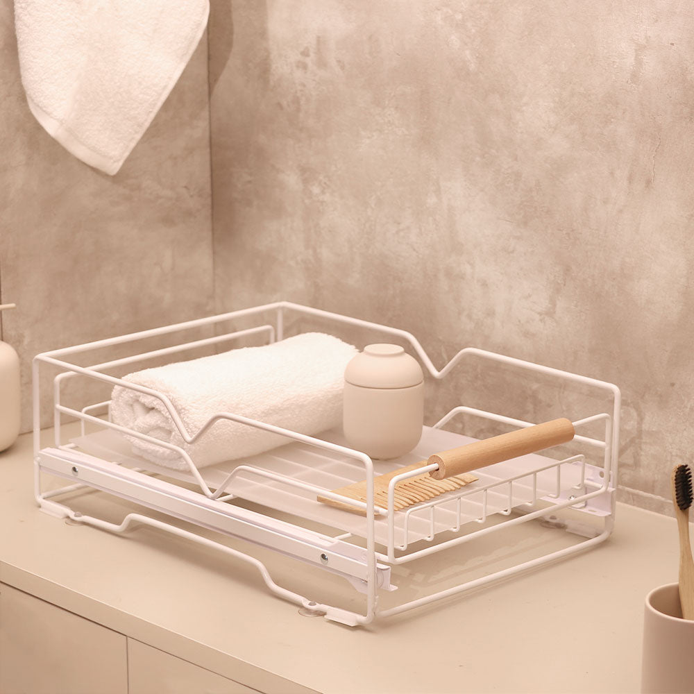 Frame Slide-out Storage Tray - White Natural