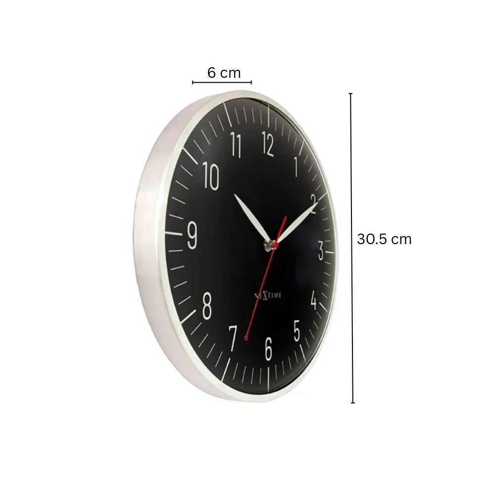 Frankfurt Dome Wall Clock 30cm - Black