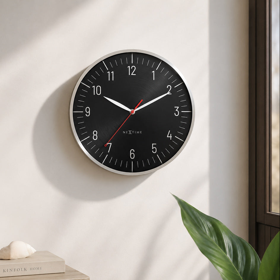 Frankfurt Dome Wall Clock 30cm - Black