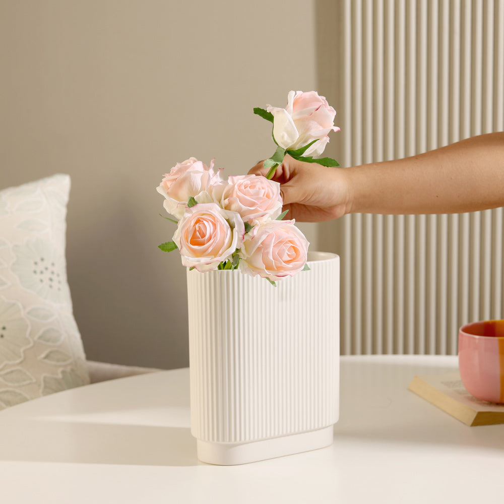 French Roses Faux Bunch Short - Blush Pink