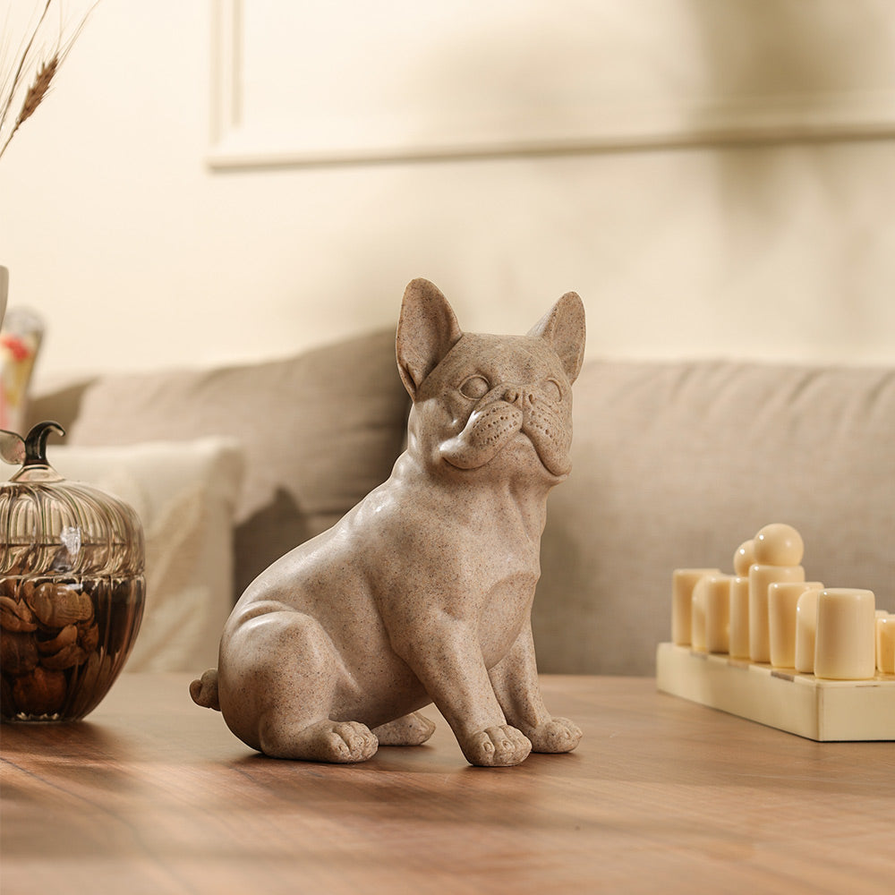 French Bulldog Sculpture Medium - Speckled Beige