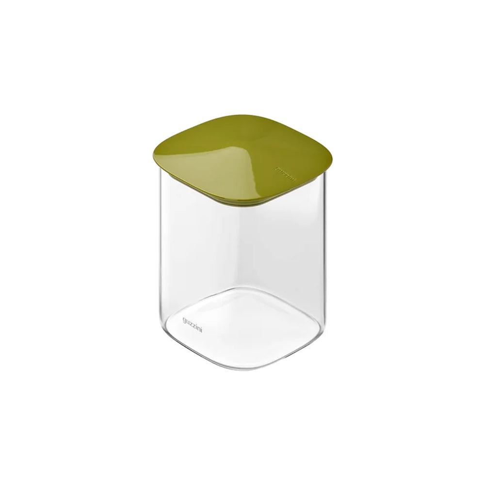 Fresh & Style Rectangular Glass Storage Box 1000ml - Green