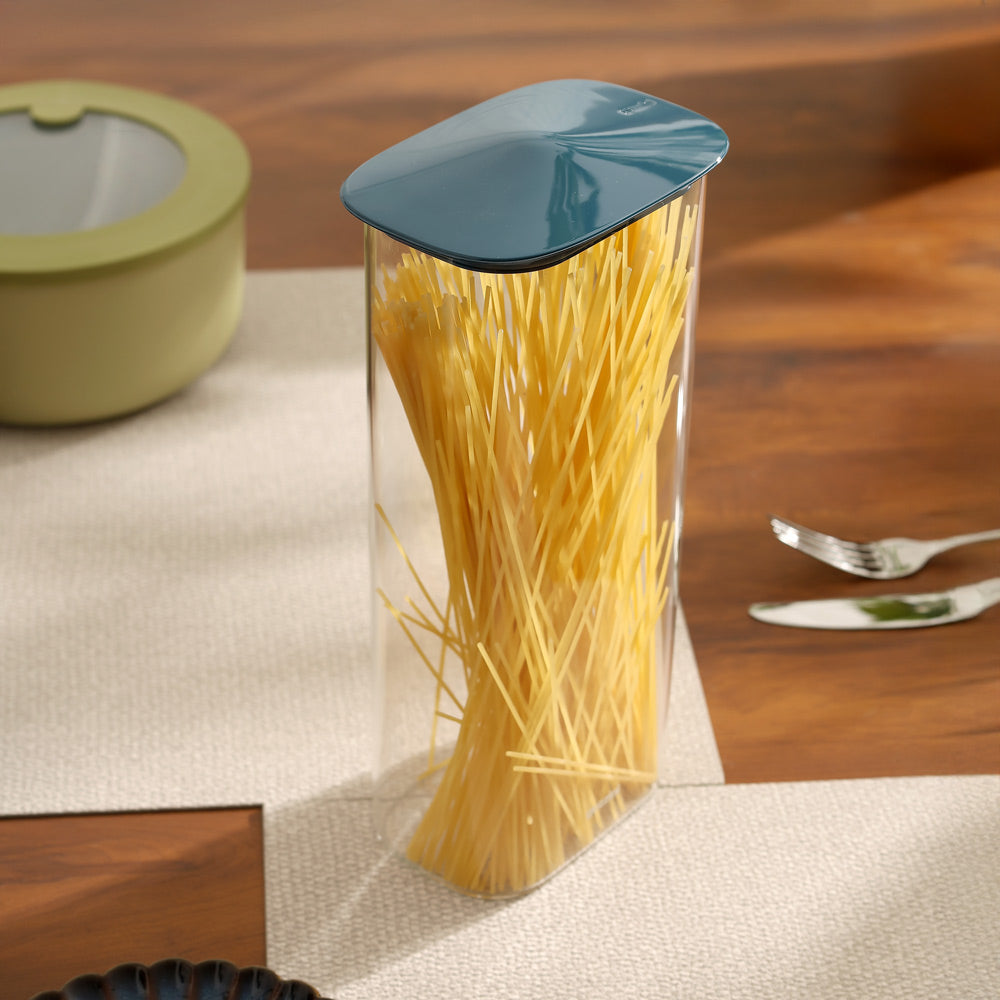Fresh & Style Rectangular Glass Storage Box 2100ml - Blue