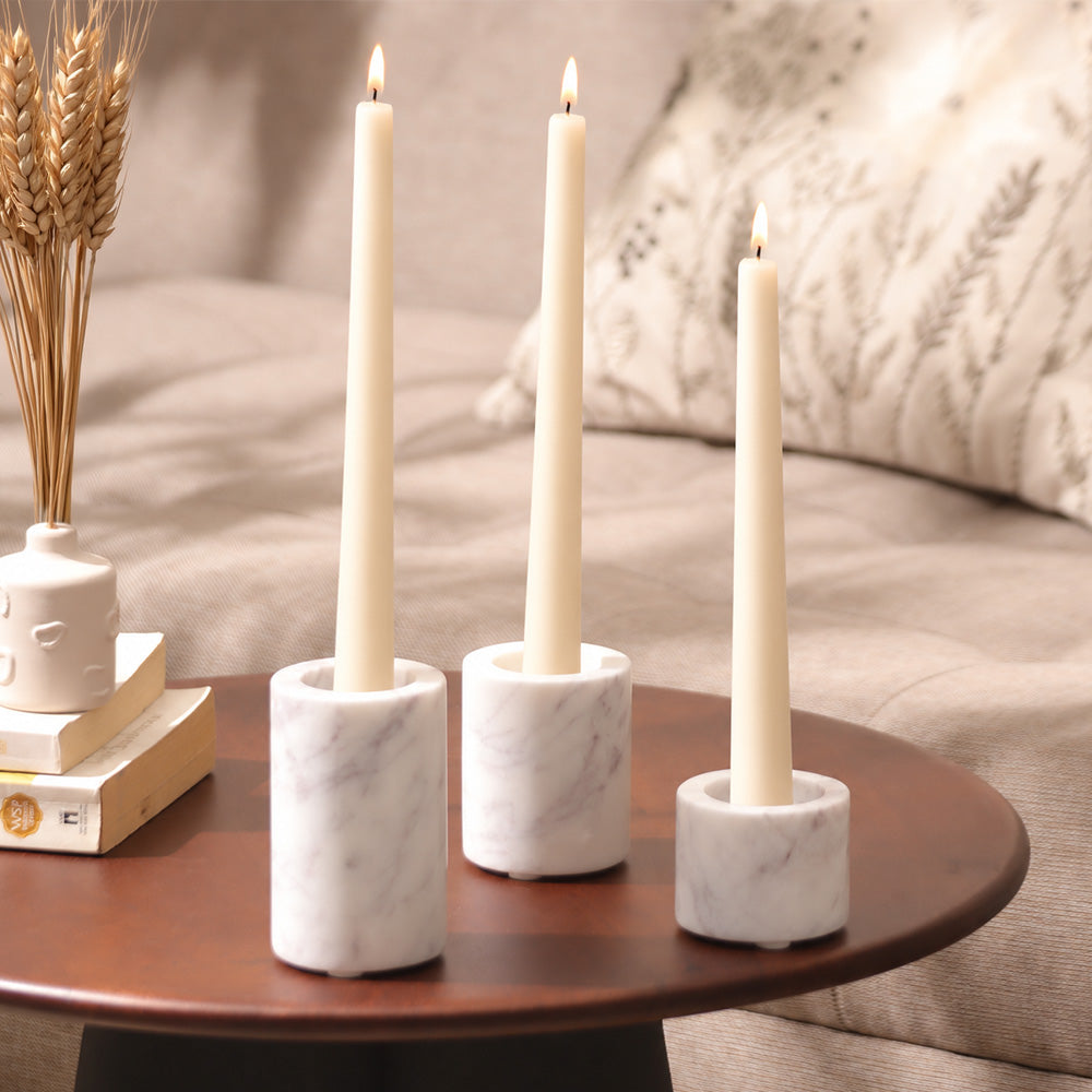 Frosa Marble Candle Holder Mini - Cloudy White