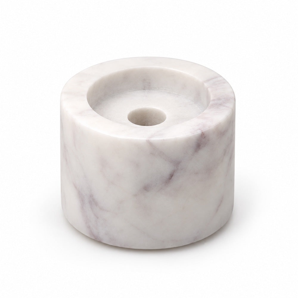 Frosa Marble Candle Holder Mini - Cloudy White