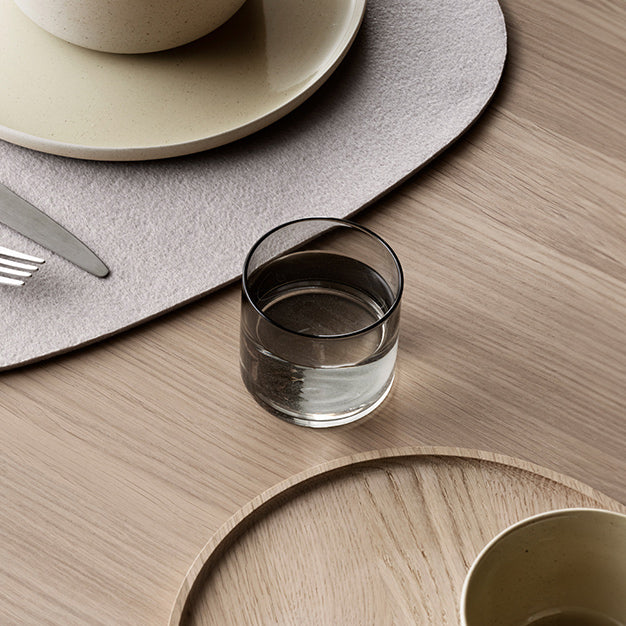 Fuumi Glass Tumblers 340ml, Set of 4 - Smoke