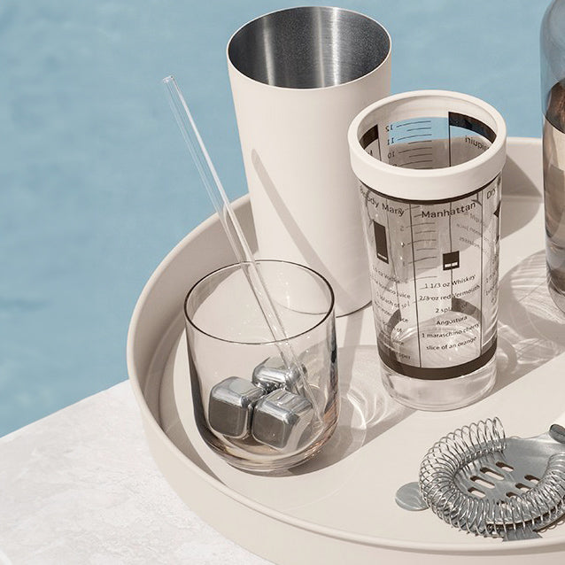 Fuumi Glass Tumblers 340ml, Set of 4 - Smoke