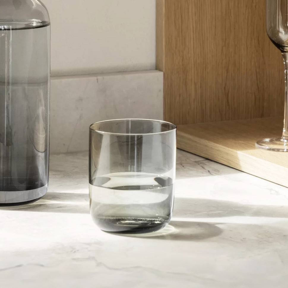 Fuumi Glass Tumblers 340ml, Set of 4 - Smoke