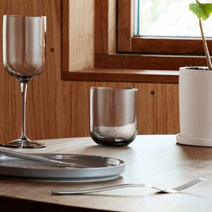 Fuumi Glass Tumblers 340ml, Set of 4 - Smoke