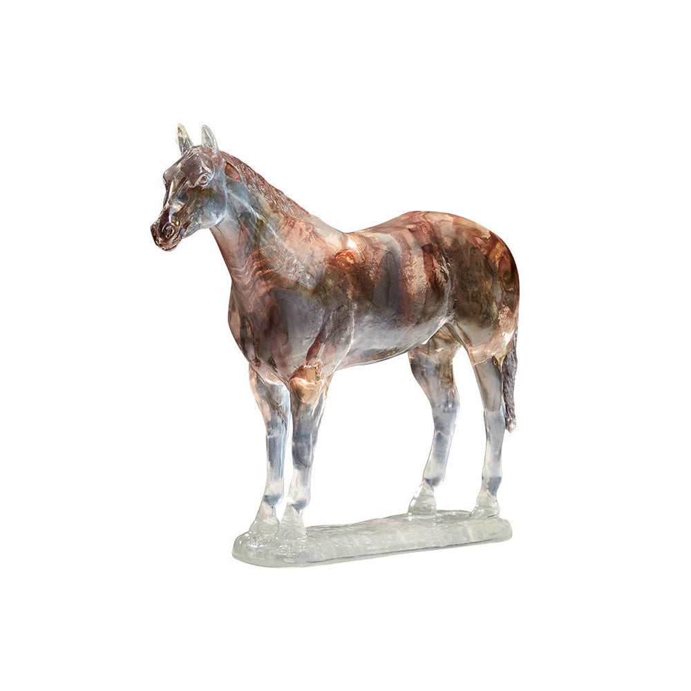Spirit Stallion Sculpture Medium - Clear Wine