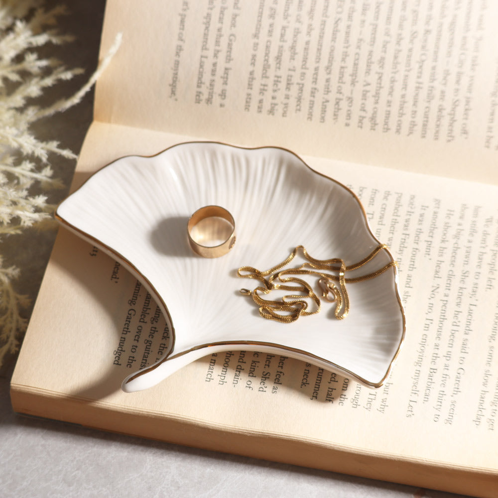 Gingko Trinket Dish - Ivory